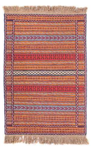Kelim Carpet - orientalisk matta - 123 x 80 cm - flerfärgad