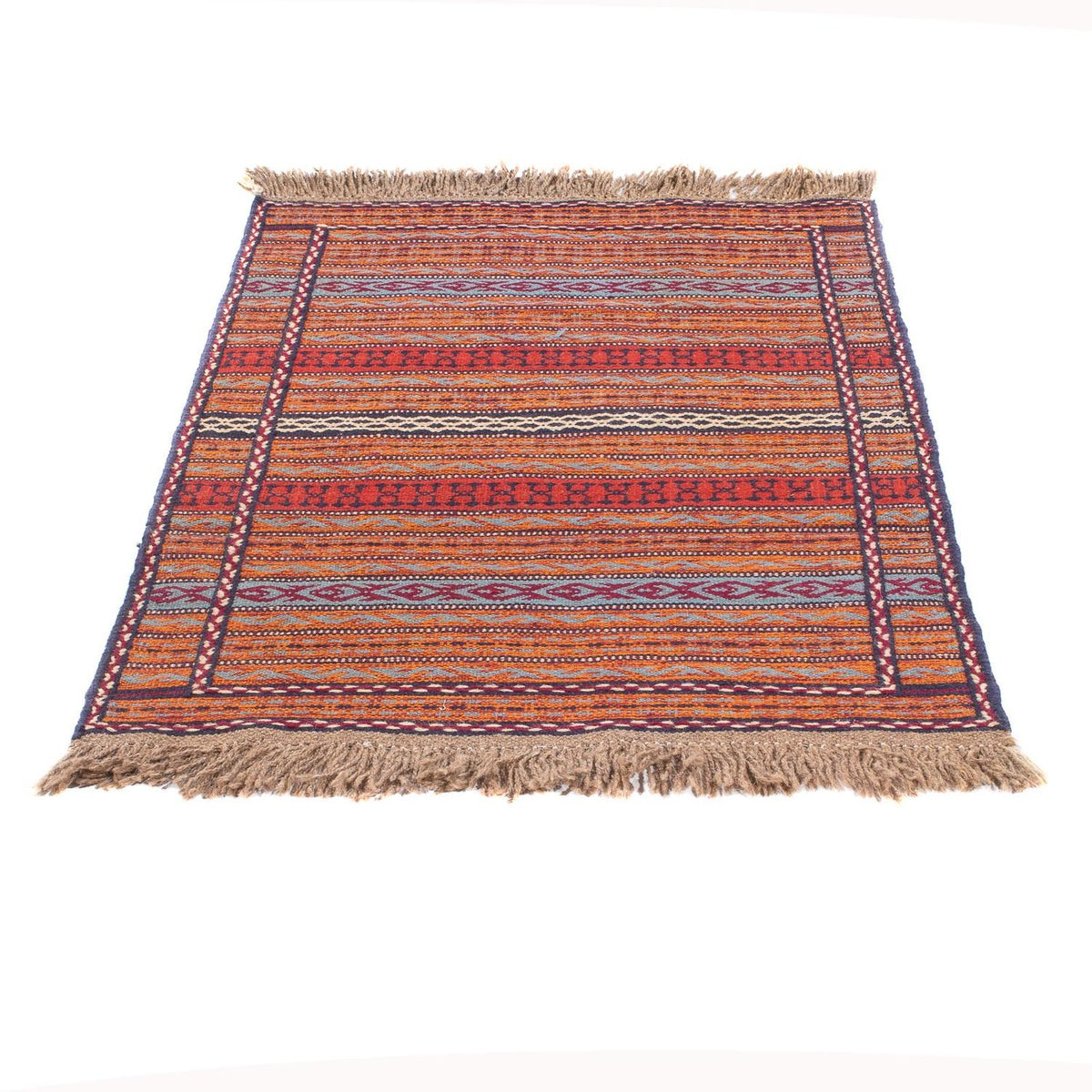 Kelim Carpet - orientalisk matta - 123 x 80 cm - flerfärgad