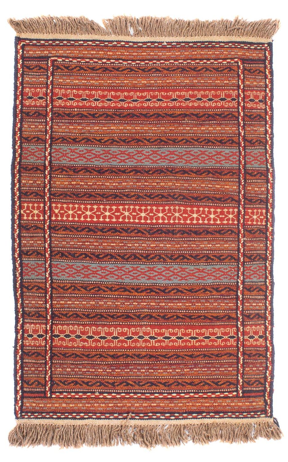 Kelim Carpet - orientalisk matta - 120 x 78 cm - flerfärgad