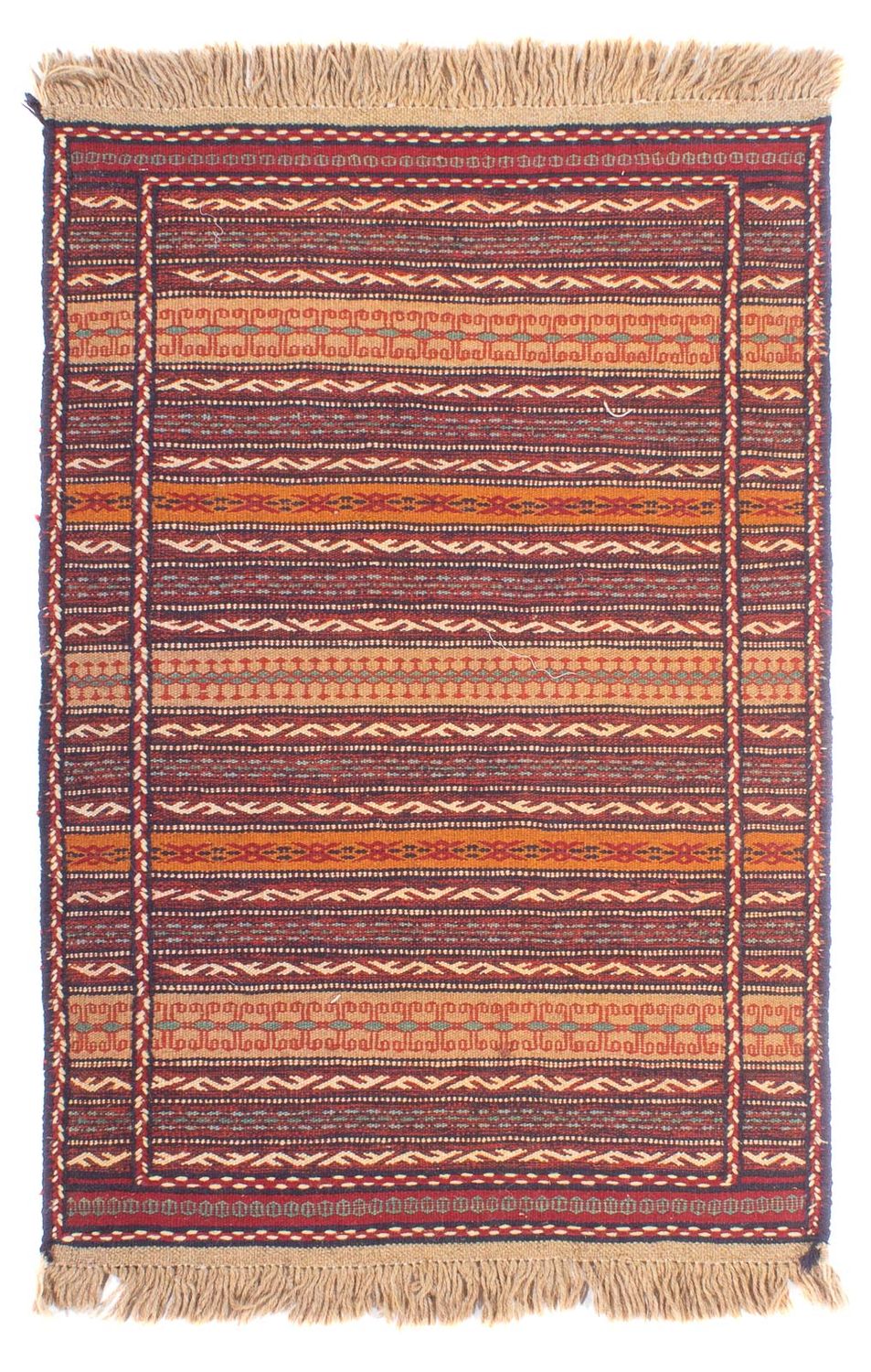 Kelim Carpet - orientalisk matta - 122 x 78 cm - flerfärgad