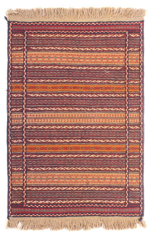 Kelim Carpet - orientalisk matta - 122 x 78 cm - flerfärgad