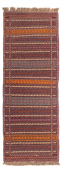 Runner Kelim Carpet - orientalisk matta - 192 x 70 cm - flerfärgad