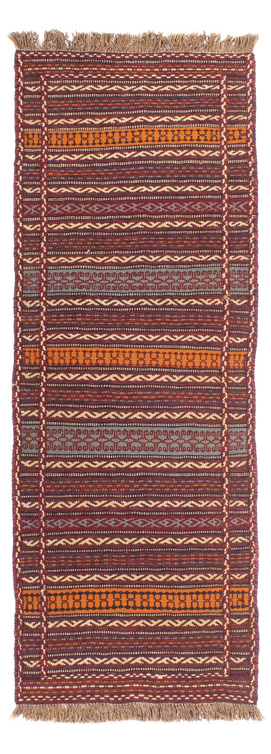 Runner Kelim Carpet - orientalisk matta - 192 x 70 cm - flerfärgad