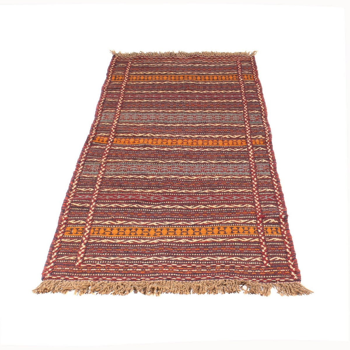 Runner Kelim Carpet - orientalisk matta - 192 x 70 cm - flerfärgad