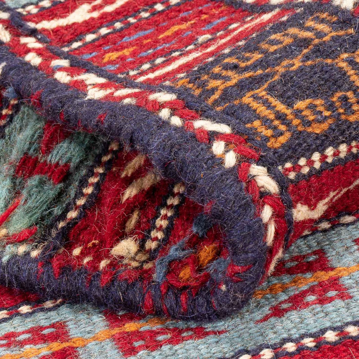 Runner Kelim Carpet - orientalisk matta - 200 x 70 cm - flerfärgad