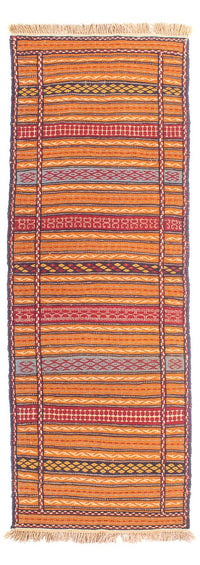Runner Kelim Carpet - orientalisk matta - 200 x 70 cm - flerfärgad