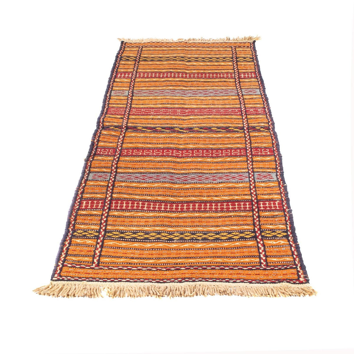 Runner Kelim Carpet - orientalisk matta - 200 x 70 cm - flerfärgad