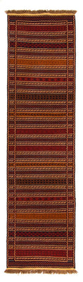 Runner Kelim Carpet - orientalisk matta - 305 x 85 cm - flerfärgad