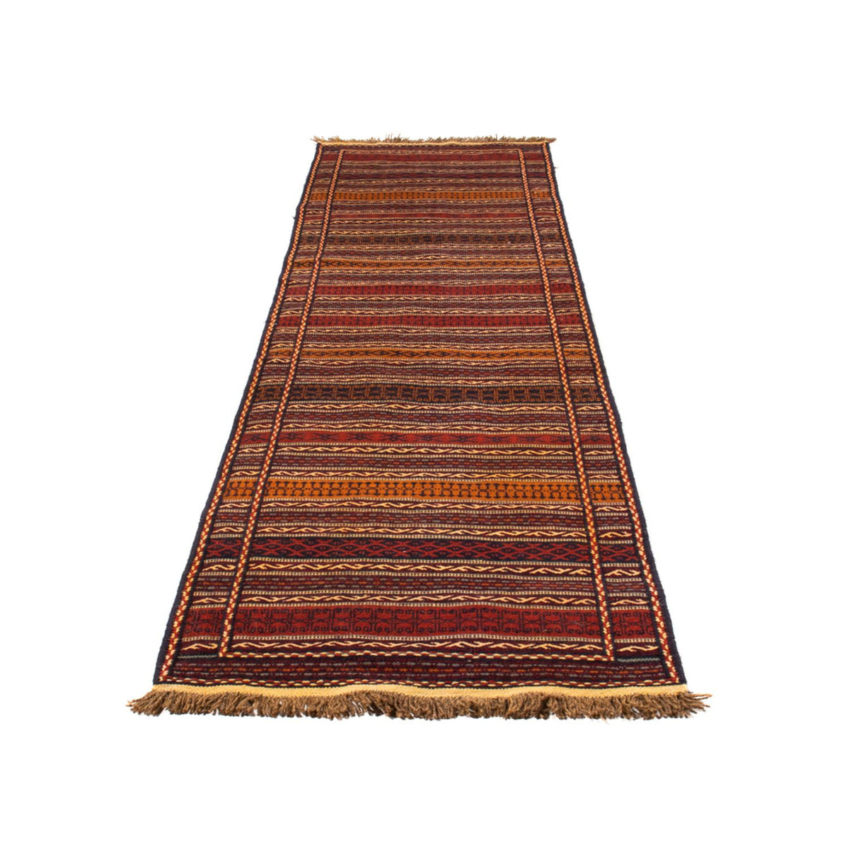 Runner Kelim Carpet - orientalisk matta - 305 x 85 cm - flerfärgad