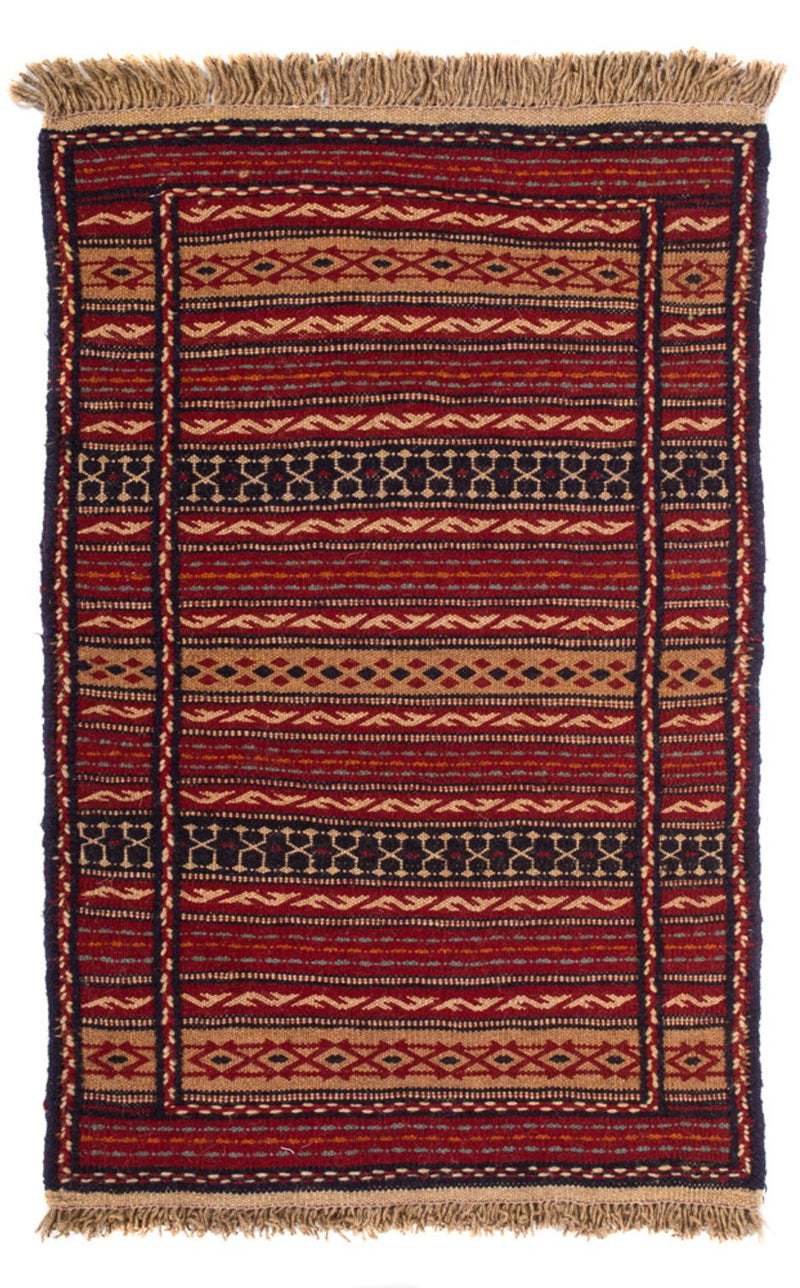Kelim Carpet - orientalisk matta - 90 x 60 cm - flerfärgad