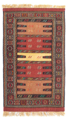 Kelim Carpet - orientalisk matta - 175 x 103 cm - flerfärgad