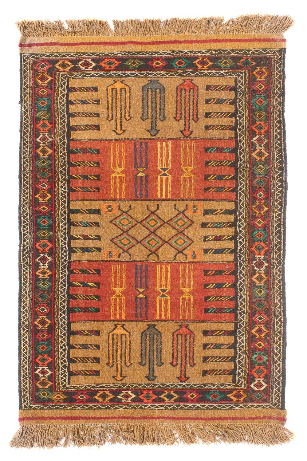 Kelim Carpet - orientalisk matta - 175 x 110 cm - flerfärgad