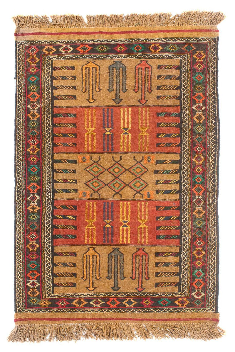 Kelim Carpet - orientalisk matta - 175 x 110 cm - flerfärgad