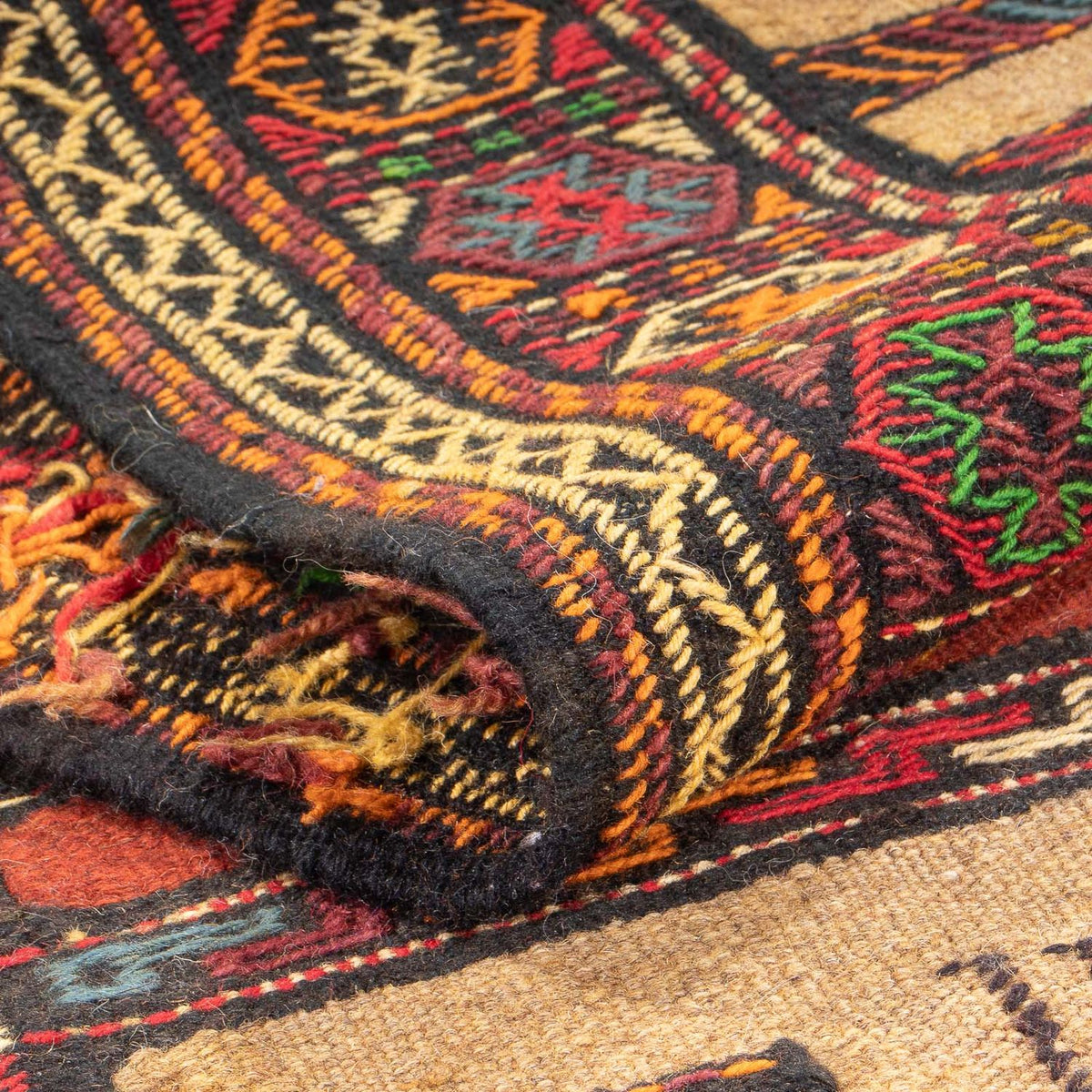 Kelim Carpet - orientalisk matta - 170 x 68 cm - flerfärgad