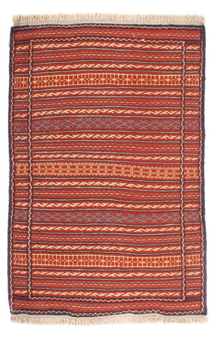 Kelim Carpet - orientalisk matta - 120 x 80 cm - flerfärgad