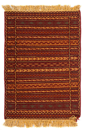 Kelim Carpet - orientalisk matta - 90 x 60 cm - flerfärgad