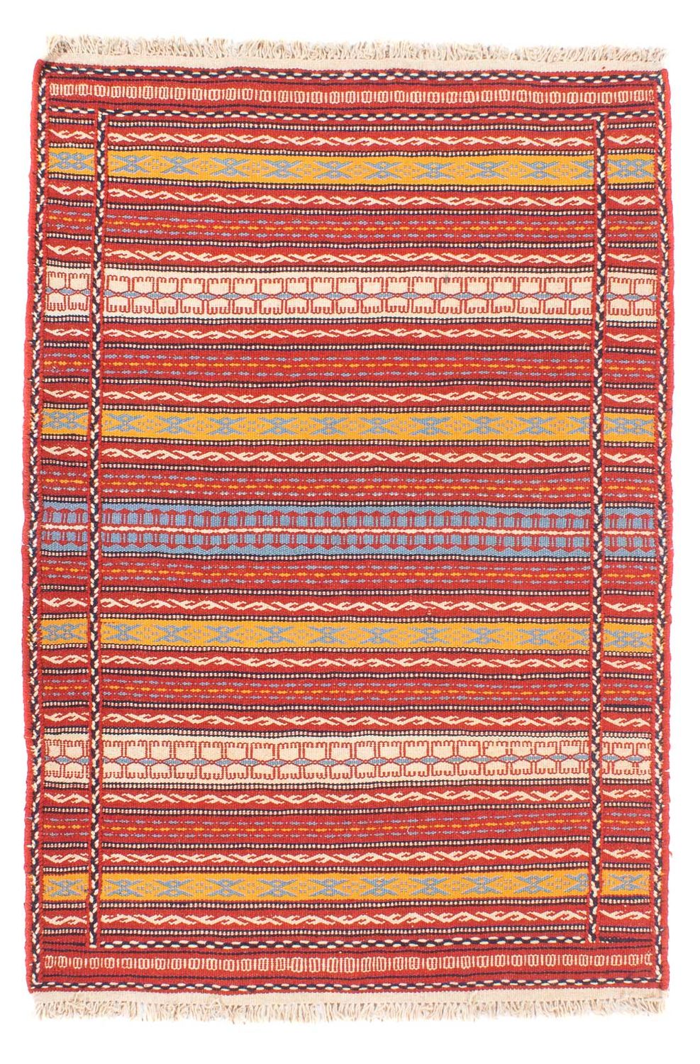 Kelim Carpet - orientalisk matta - 150 x 100 cm - flerfärgad