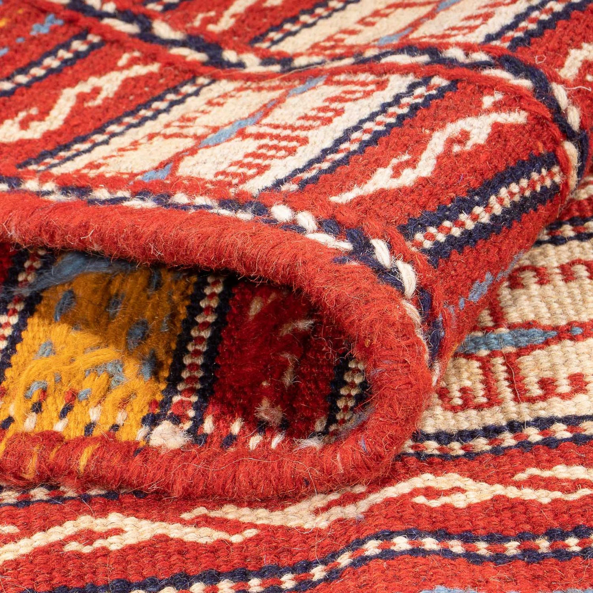 Kelim Carpet - orientalisk matta - 150 x 100 cm - flerfärgad