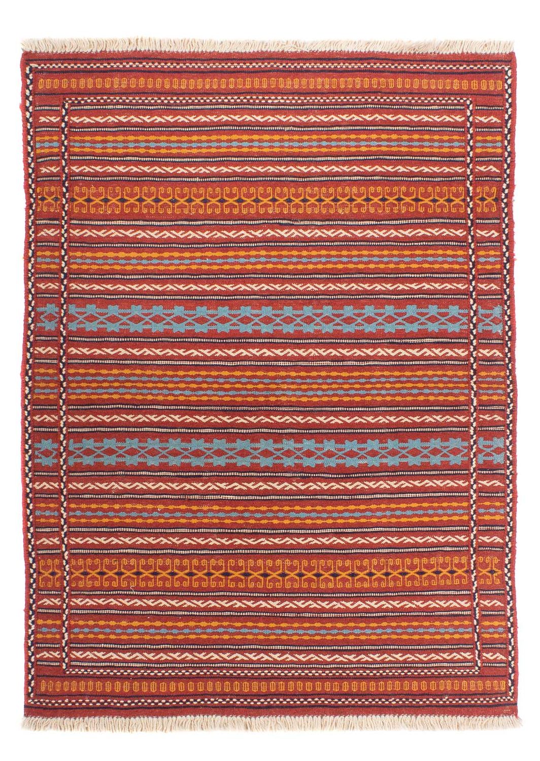 Kelim Carpet - orientalisk matta - 150 x 100 cm - flerfärgad