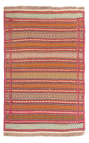 Kelim Carpet - orientalisk matta - 150 x 100 cm - flerfärgad