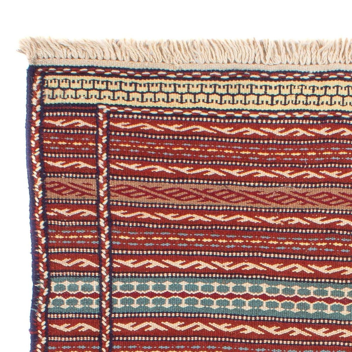 Kelim Carpet - orientalisk matta - 150 x 100 cm - flerfärgad