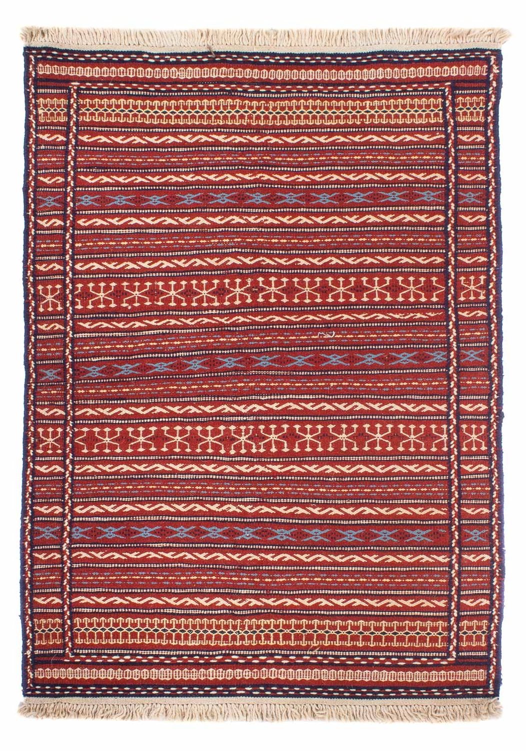 Kelim Carpet - orientalisk matta - 150 x 100 cm - flerfärgad