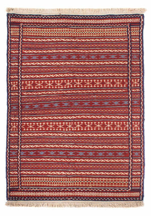 Kelim Carpet - orientalisk matta - 150 x 100 cm - flerfärgad