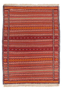 Kelim Carpet - orientalisk matta - 150 x 100 cm - flerfärgad