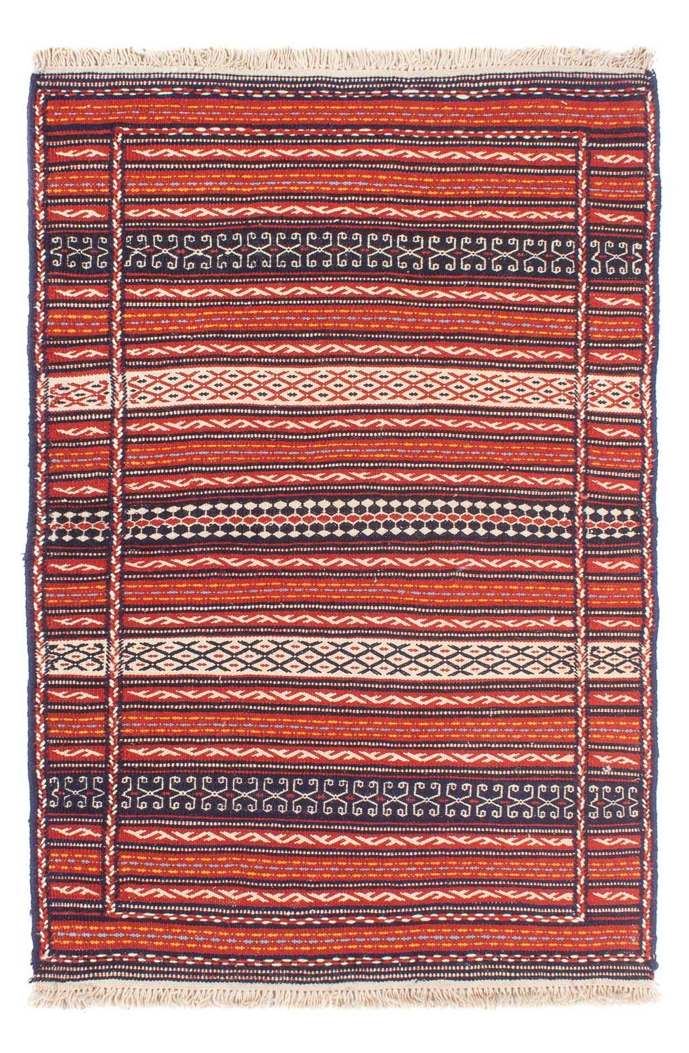 Kelim Carpet - orientalisk matta - 150 x 100 cm - flerfärgad