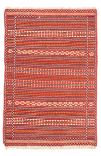 Kelim Carpet - orientalisk matta - 150 x 100 cm - flerfärgad