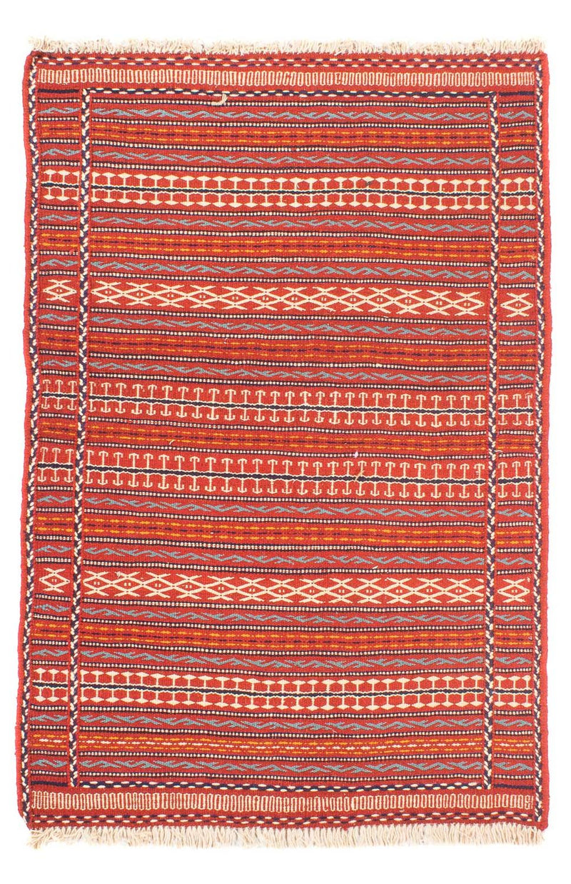 Kelim Carpet - orientalisk matta - 150 x 100 cm - flerfärgad