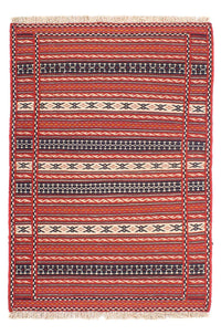 Kelim Carpet - orientalisk matta - 150 x 100 cm - flerfärgad