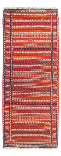 Runner Kelim Carpet - orientalisk matta - 200 x 70 cm - flerfärgad