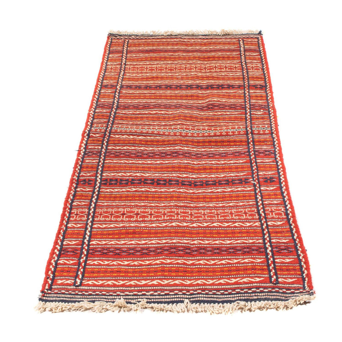 Runner Kelim Carpet - orientalisk matta - 200 x 70 cm - flerfärgad