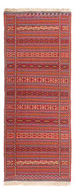 Runner Kelim Carpet - orientalisk matta - 200 x 70 cm - flerfärgad