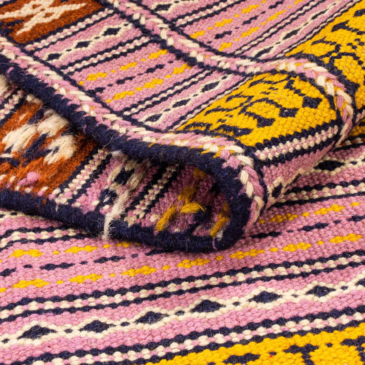 Runner Kelim Carpet - orientalisk matta - 300 x 70 cm - flerfärgad