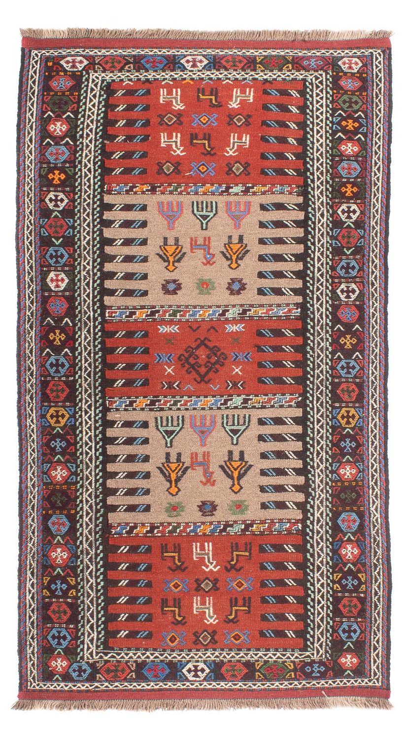 Runner Kelim Carpet - orientalisk matta - 200 x 100 cm - flerfärgad