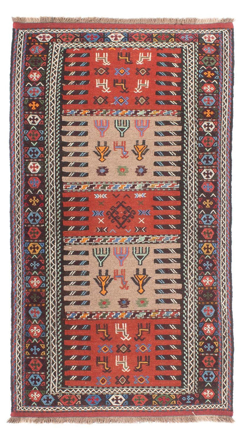 Runner Kelim Carpet - orientalisk matta - 200 x 100 cm - flerfärgad