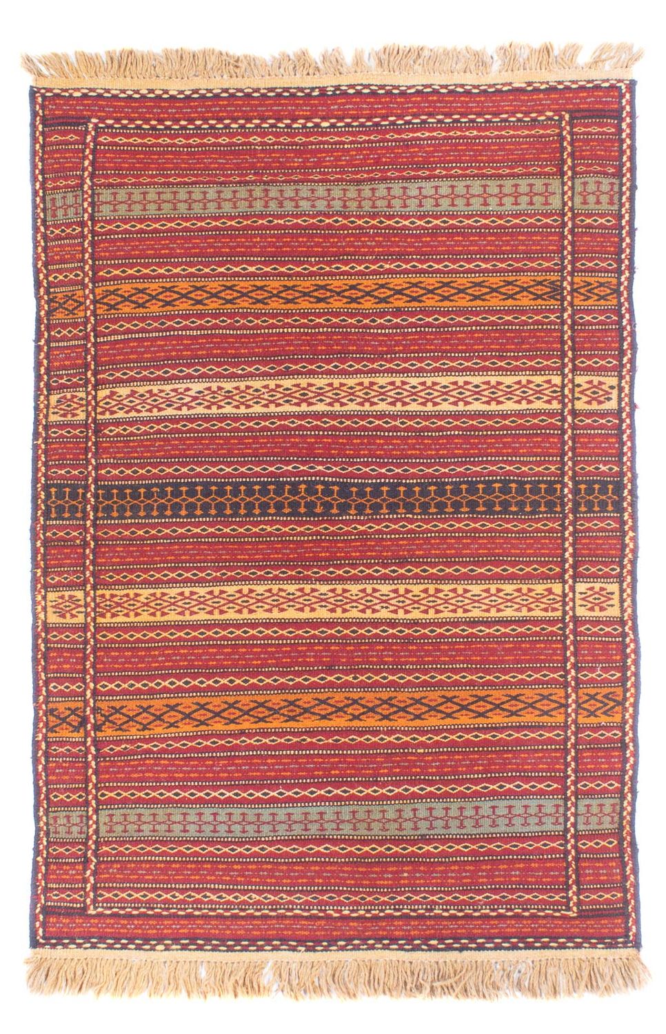 Kelim Carpet - orientalisk matta - 150 x 100 cm - flerfärgad