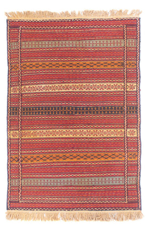 Kelim Carpet - orientalisk matta - 150 x 100 cm - flerfärgad