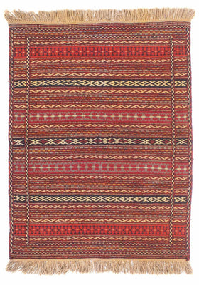 Kelim Carpet - orientalisk matta - 150 x 100 cm - flerfärgad