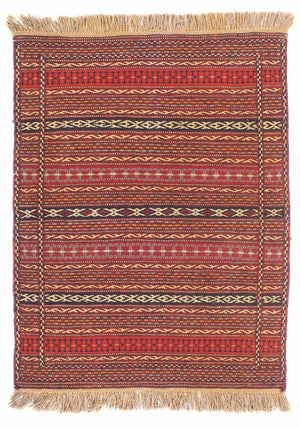 Kelim Carpet - orientalisk matta - 150 x 100 cm - flerfärgad