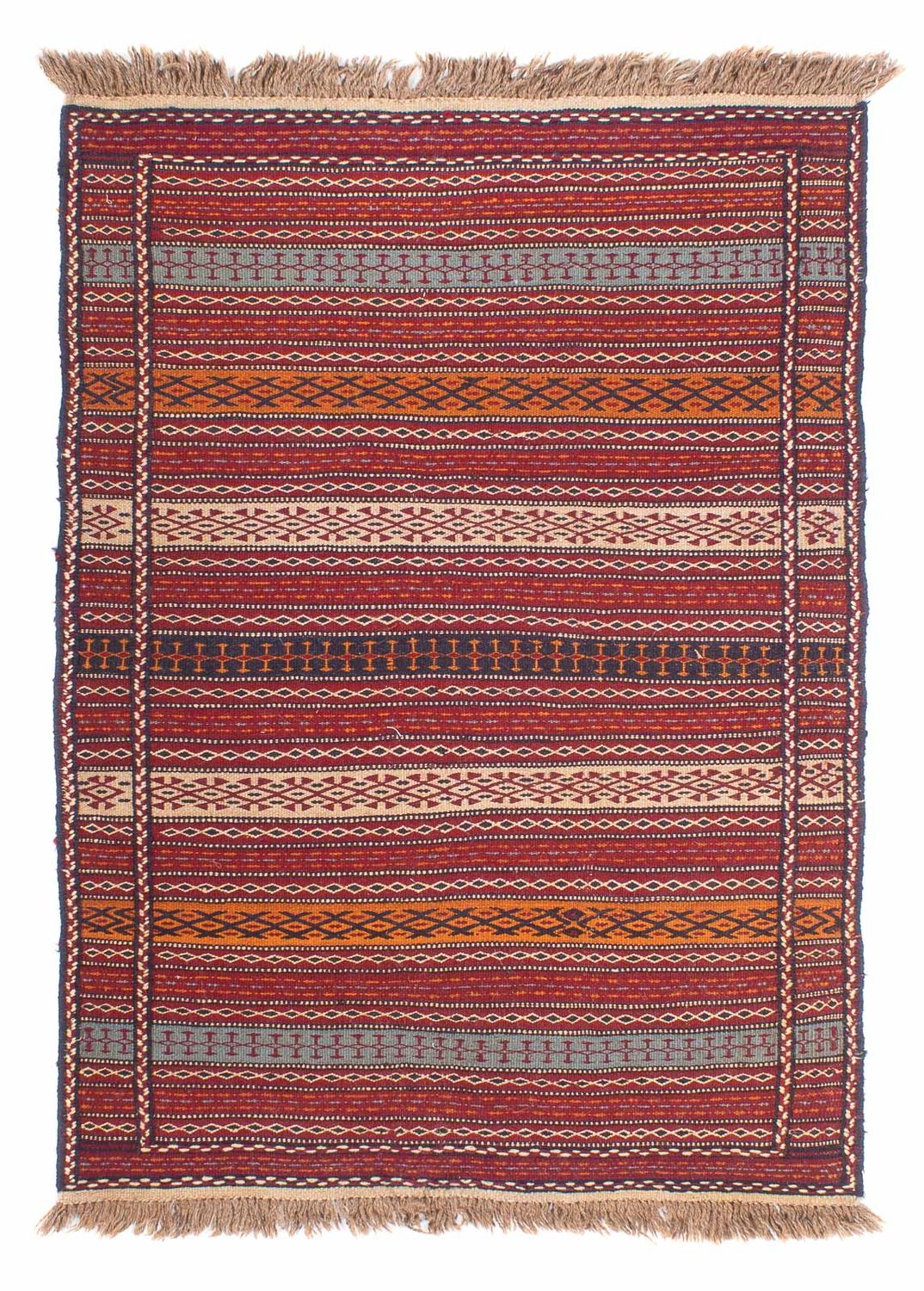 Kelim Carpet - orientalisk matta - 148 x 100 cm - flerfärgad