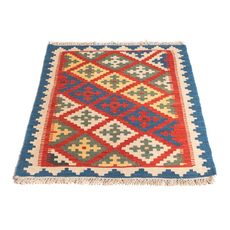 Kelim Carpet - orientalisk matta - 94 x 64 cm - flerfärgad
