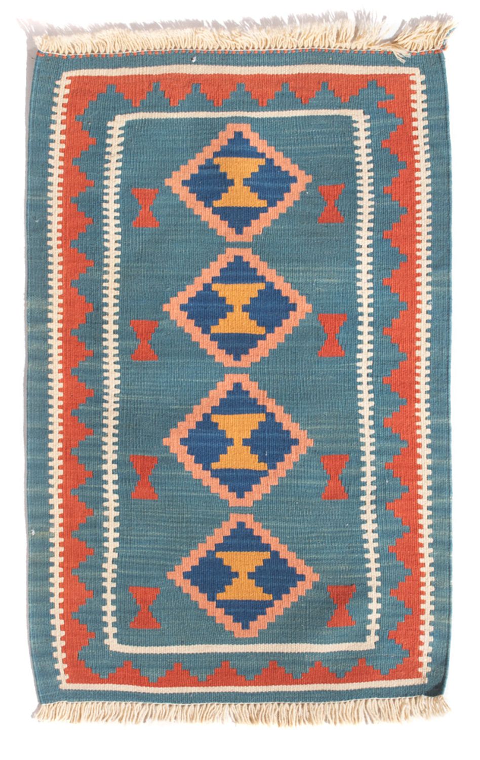 Kelim Carpet - orientalisk matta - 96 x 63 cm - flerfärgad