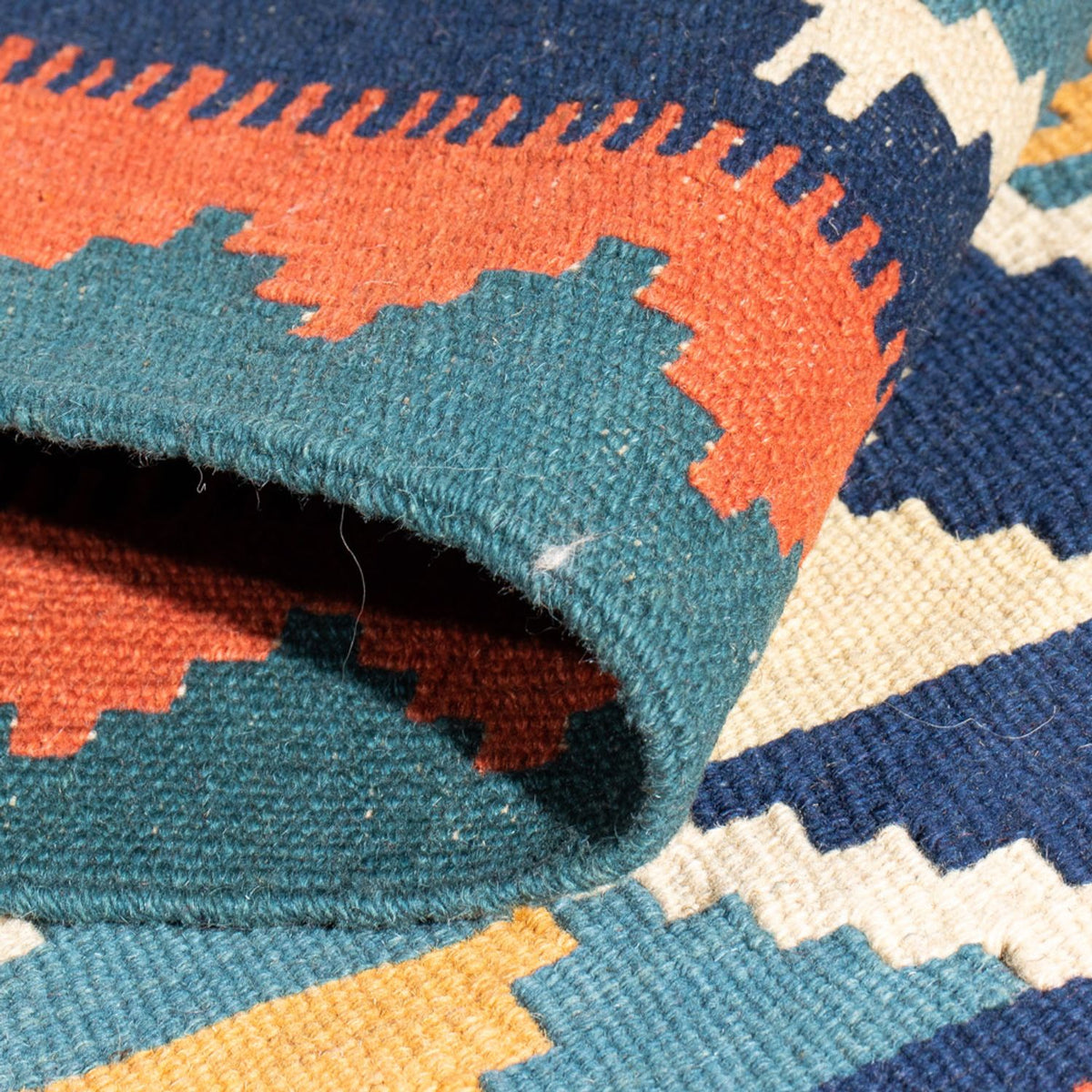 Kelim Carpet - orientalisk matta - 87 x 57 cm - flerfärgad