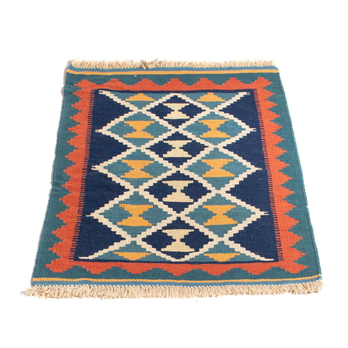 Kelim Carpet - orientalisk matta - 87 x 57 cm - flerfärgad