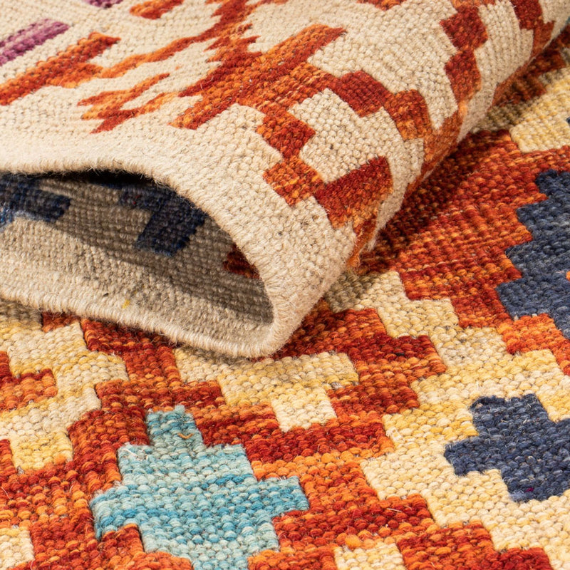 Runner Kelim Carpet - Splash - 302 x 83 cm - flerfärgad