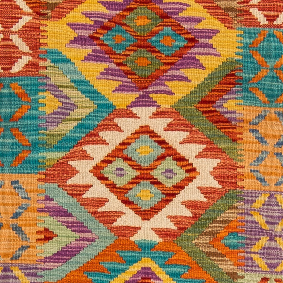 Runner Kelim Carpet - Splash - 210 x 83 cm - flerfärgad