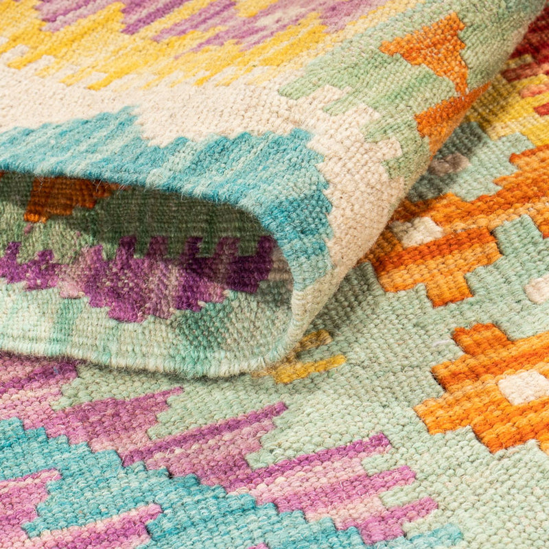 Runner Kelim Carpet - Splash - 309 x 84 cm - flerfärgad